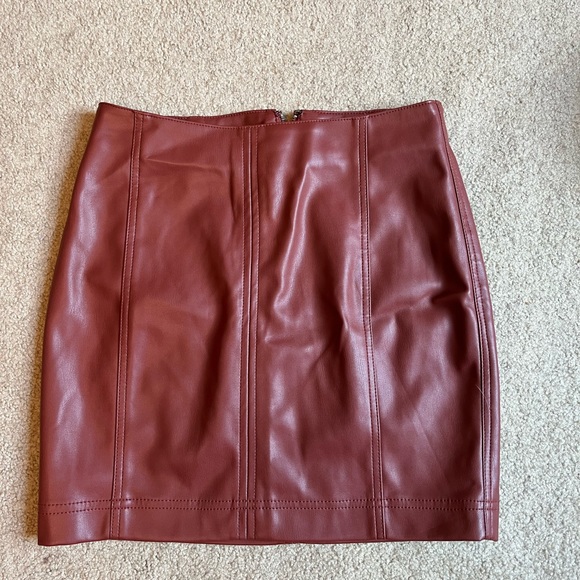 Free People Leather Mini Skirt - Picture 2 of 5
